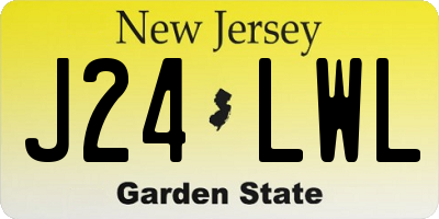 NJ license plate J24LWL