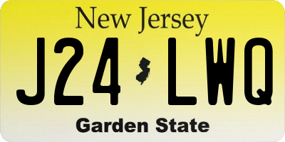 NJ license plate J24LWQ
