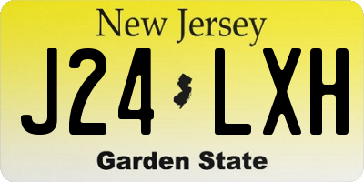 NJ license plate J24LXH