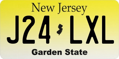 NJ license plate J24LXL