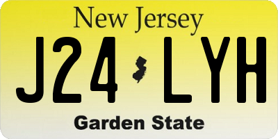 NJ license plate J24LYH