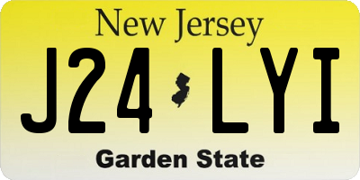 NJ license plate J24LYI