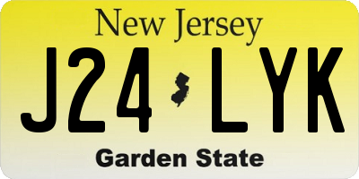 NJ license plate J24LYK