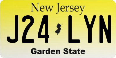 NJ license plate J24LYN