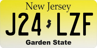 NJ license plate J24LZF