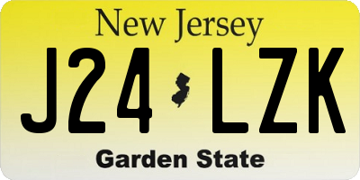 NJ license plate J24LZK
