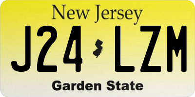 NJ license plate J24LZM