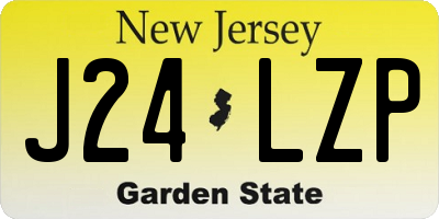 NJ license plate J24LZP