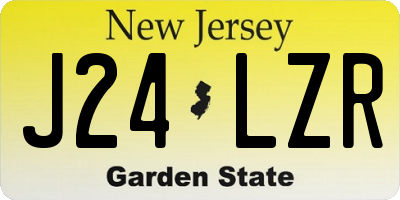 NJ license plate J24LZR