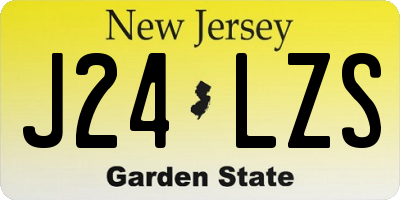 NJ license plate J24LZS