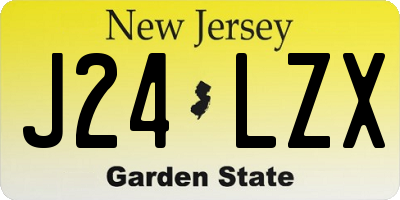 NJ license plate J24LZX