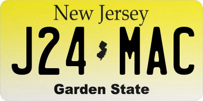 NJ license plate J24MAC