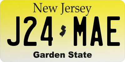 NJ license plate J24MAE