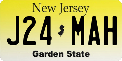 NJ license plate J24MAH