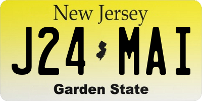 NJ license plate J24MAI