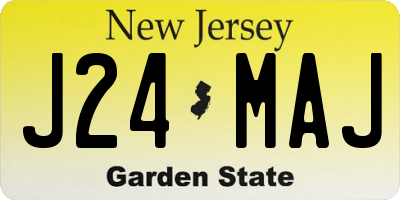 NJ license plate J24MAJ