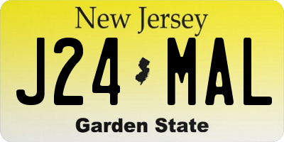 NJ license plate J24MAL