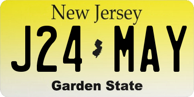 NJ license plate J24MAY