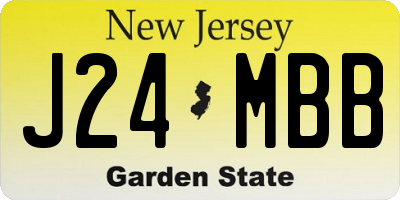 NJ license plate J24MBB