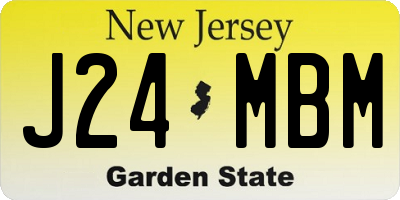NJ license plate J24MBM