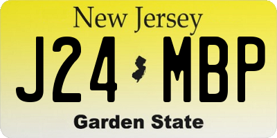 NJ license plate J24MBP