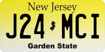 NJ license plate J24MCI