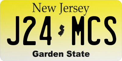 NJ license plate J24MCS