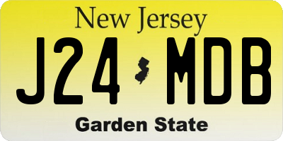 NJ license plate J24MDB