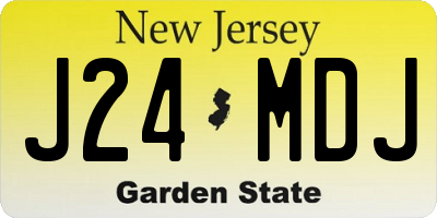NJ license plate J24MDJ