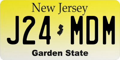NJ license plate J24MDM