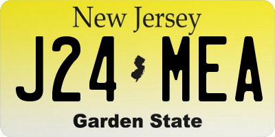 NJ license plate J24MEA
