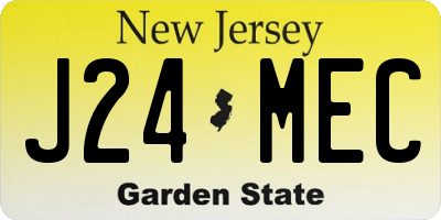NJ license plate J24MEC
