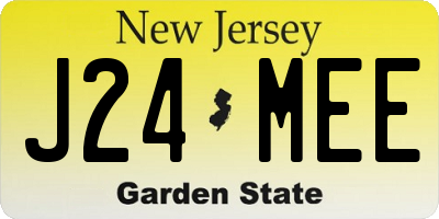 NJ license plate J24MEE