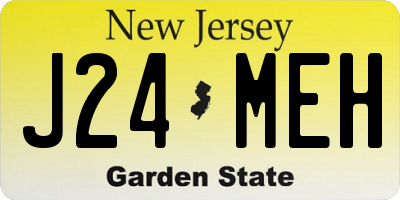 NJ license plate J24MEH