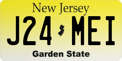 NJ license plate J24MEI