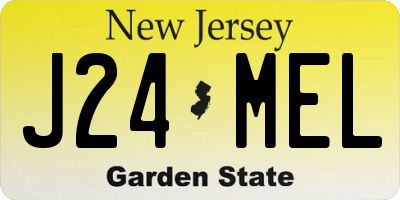 NJ license plate J24MEL