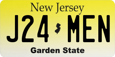 NJ license plate J24MEN