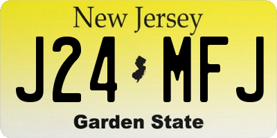 NJ license plate J24MFJ