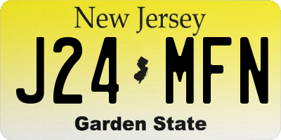 NJ license plate J24MFN