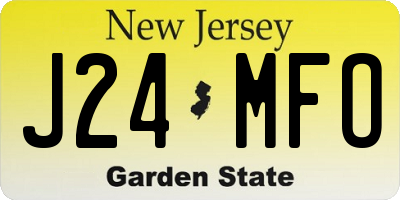 NJ license plate J24MFO