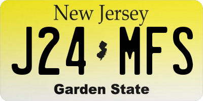 NJ license plate J24MFS
