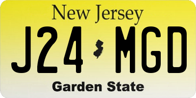 NJ license plate J24MGD