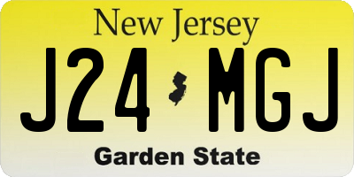 NJ license plate J24MGJ