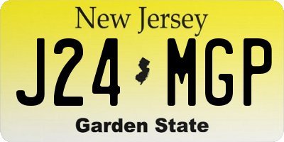 NJ license plate J24MGP