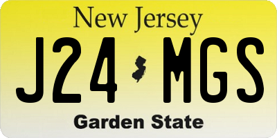 NJ license plate J24MGS