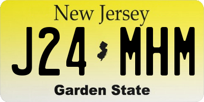 NJ license plate J24MHM