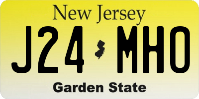NJ license plate J24MHO