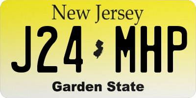 NJ license plate J24MHP