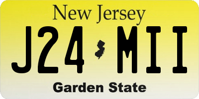 NJ license plate J24MII