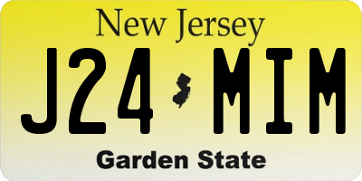 NJ license plate J24MIM